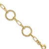 Deals 👏 14K Yellow Gold Diamond Cut and Textured Circles Fancy Link Bracelet by Belk & Co. ⌛