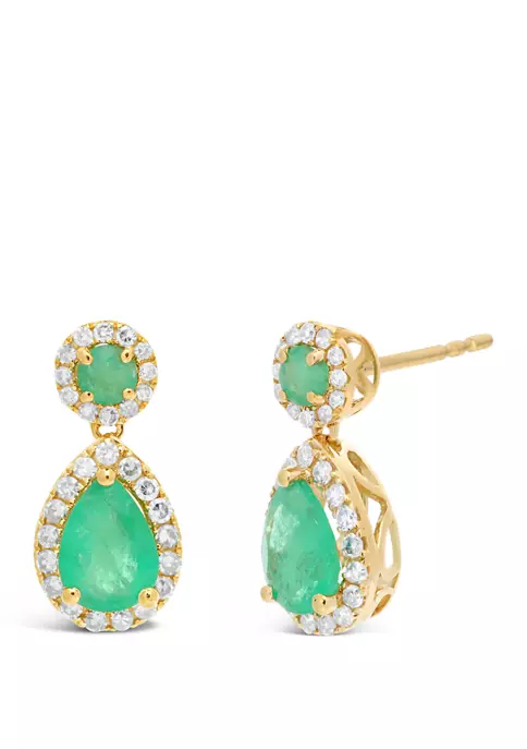 Best deal ๐ Emerald and Diamond Earrings by Belk & Co. โจ 1 Best deal ๐ Emerald and Diamond Earrings by Belk & Co. โจ