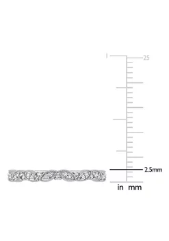 Coupon 😉 1/10 ct. t.w. Diamond Semi-Eternity Ring in 10K White Gold by Belk & Co. 💯 -DealsBelk & Co. Store Belk 28585