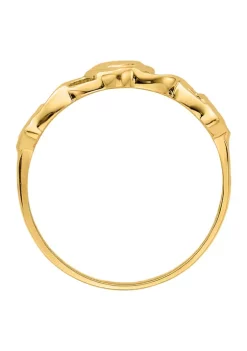 New 🤩 14K Yellow Gold Triple Heart Band Ring by Belk & Co. ✨ -DealsBelk & Co. Store Belk 28599