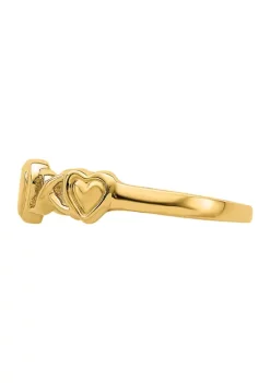 New 🤩 14K Yellow Gold Triple Heart Band Ring by Belk & Co. ✨ -DealsBelk & Co. Store Belk 28600