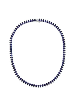 Best deal 😉 35 ct. t.g.w. Created Blue Sapphire Necklace in Sterling Silver by Belk & Co. ✨ -DealsBelk & Co. Store Belk 28612