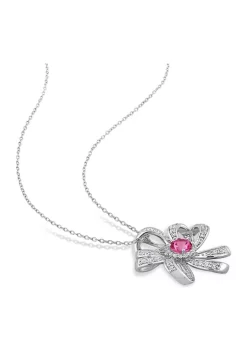 Coupon 🔔 2.78 ct. t.g.w. Pink Topaz and White Topaz Flower Pendant with Chain in Sterling Silver by Belk & Co. 🔥 -DealsBelk & Co. Store Belk 28623