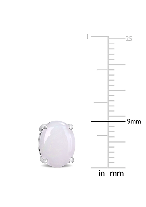 Cheap ๐ 2 CT TGW Oval Opal Earrings in Sterling Silver by Belk & Co. ๐ 2 Cheap ๐ 2 CT TGW Oval Opal Earrings in Sterling Silver by Belk & Co. ๐ - Image 2