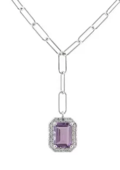 Coupon 👍 Lab Created Amethyst and White Sapphire Necklace in Sterling Silver by Belk & Co. 🥰 -DealsBelk & Co. Store Belk 28667