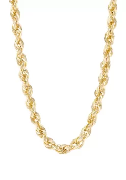 Top 10 ⭐ Hollow Glitter Chain Necklace in 10K Yellow Gold by Belk & Co. ✨