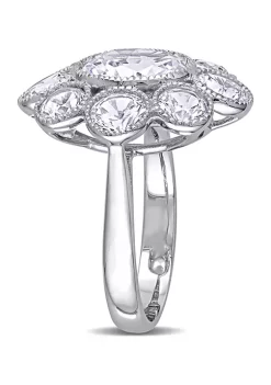 Cheapest 😉 8.6 ct. t.w. Created White Sapphire Floral Ring in 10K White Gold by Belk & Co. ❤️ -DealsBelk & Co. Store Belk 28696