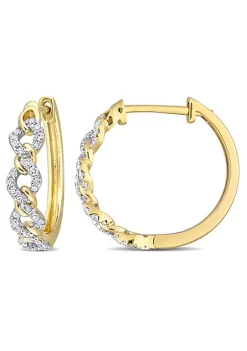 Discount ⌛ 1/5 ct. t.w. Diamond Link Hoop Earrings in 10K Yellow Gold by Belk & Co. ⭐ 9 Discount ⌛ 1/5 ct. t.w. Diamond Link Hoop Earrings in 10K Yellow Gold by Belk & Co. ⭐ -DealsBelk & Co. Store Belk 28705