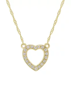 Top 10 ๐ 1/10 ct. t.w. Diamond Heart Necklace in 14K Yellow Gold by Belk & Co. ๐ 7 Top 10 ๐ 1/10 ct. t.w. Diamond Heart Necklace in 14K Yellow Gold by Belk & Co. ๐ -DealsBelk & Co. Store Belk 28709