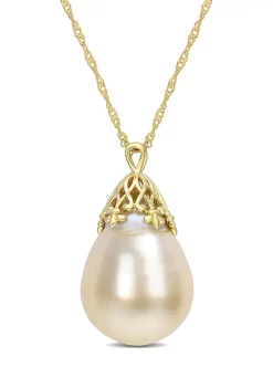 Best deal ๐ 9-10MM South Sea Cultured Pearl Drop Necklace in 14k Yellow Gold by Belk & Co. ๐ 9 Best deal ๐ 9-10MM South Sea Cultured Pearl Drop Necklace in 14k Yellow Gold by Belk & Co. ๐ -DealsBelk & Co. Store Belk 28722