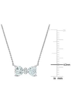 Best reviews of ❤️ 3/4 ct. t.g.w. Aquamarine and Diamond Accent Bow Necklace in 10K White Gold by Belk & Co. 😀 -DealsBelk & Co. Store Belk 28734