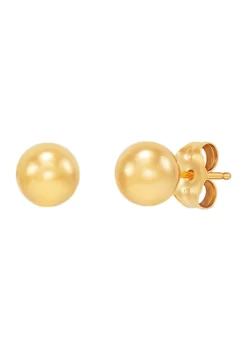 Best Sale ⭐ 14K Yellow Gold Ball Stud Earrings - Set of 3 by Belk & Co. 🤩