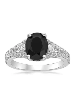Best reviews of 🥰 1.9 ct. t.w. Black Onyx and 5/8 ct. t.w. White Topaz Ring in Sterling Silver by Belk & Co. 😀 -DealsBelk & Co. Store Belk 28742