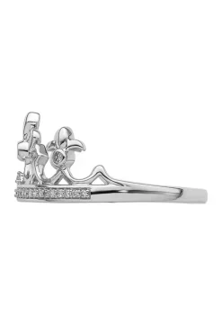 Best reviews of 🥰 1/8 ct. t.w. Diamond Crown Ring in Rhodium-plated Sterling Silver by Belk & Co. 🔔 -DealsBelk & Co. Store Belk 28764