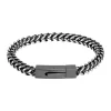 New 🌟 Stainless Steel 6 Millimeter Foxtail Chain Bracelet with Black Ion Plating and Push Lock, 9 Inch by Belk & Co. 🤩