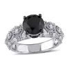 Wholesale 🔥 3 ct. t.w. Black and White Diamond Vintage Filigree Engagement Ring in 10k White Gold by Belk & Co. 😍