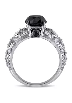 Wholesale 🔥 3 ct. t.w. Black and White Diamond Vintage Filigree Engagement Ring in 10k White Gold by Belk & Co. 😍 -DealsBelk & Co. Store Belk 28796