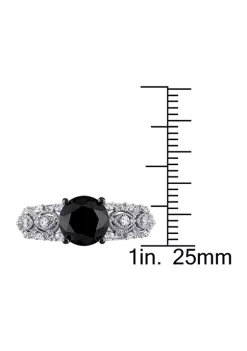 Wholesale 🔥 3 ct. t.w. Black and White Diamond Vintage Filigree Engagement Ring in 10k White Gold by Belk & Co. 😍 -DealsBelk & Co. Store Belk 28797