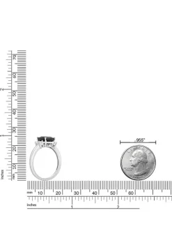 Promo 💯 1 3/4 ct. t.w. Black Onyx and 1/3 ct. t.w. White Topaz Ring in Sterling Silver by Belk & Co. 🎁 -DealsBelk & Co. Store Belk 28809