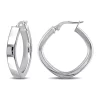 Best Pirce 😍 Geometric 23 mm Hoop Earrings in 10k Polished White Gold by Belk & Co. ✨