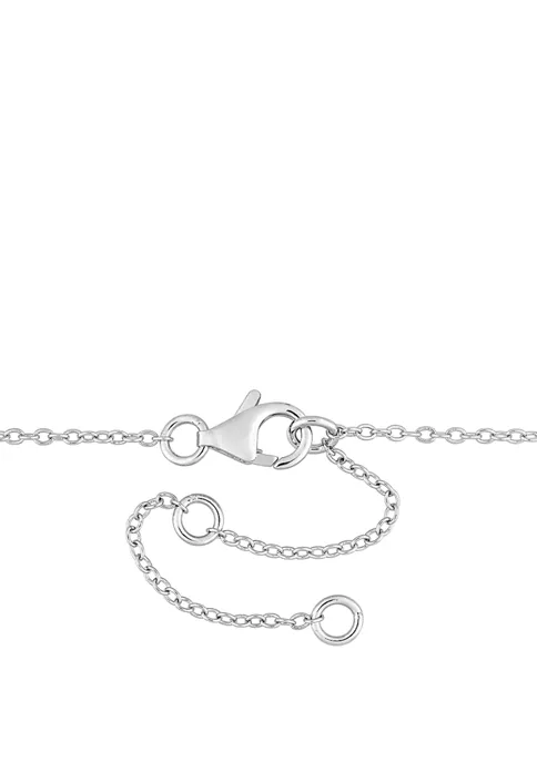 Hot Sale โจ 1/6 ct. t.w. Diamond 5 Stone Flower Necklace in Sterling Silver by Belk & Co. ๐งจ 2 Hot Sale โจ 1/6 ct. t.w. Diamond 5 Stone Flower Necklace in Sterling Silver by Belk & Co. ๐งจ - Image 2