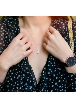 Best deal ✨ 1.5 ct. t.w. Created Moissanite Graduated Pendant with Chain in Sterling Silver by Belk & Co. 🤩 -DealsBelk & Co. Store Belk 28827