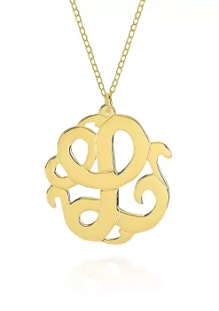 Buy 🌟 10k Yellow Gold L Monogram Necklace by Belk & Co. 😍