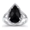 Wholesale ✔️ Black Onyx and White Topaz Ring in Sterling Silver by Belk & Co. 🎉