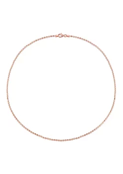 Cheap 😀 Oval Ball Chain Necklace in 18k Rose Gold Plated Sterling Silver, 18" by Belk & Co. 🌟 -DealsBelk & Co. Store Belk 28868