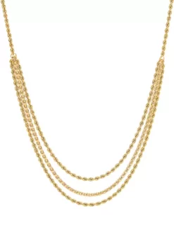 Top 10 💯 10K Yellow Gold Triple Layer Rope Necklace by Belk & Co. 👍