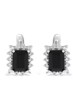 Top 10 ✔️ 1.6 ct. t.w. Black Onyx and 3/8 ct. t.w. White Topaz Earrings in Sterling Silver by Belk & Co. 😀