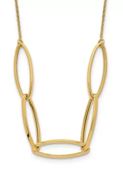 Coupon 🎉 14K Yellow Gold Polished Fancy Link 16.5 Inch with 1 Inch Extension Necklace by Belk & Co. 🔔