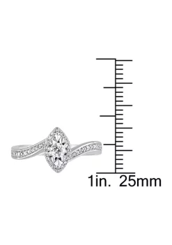 Best reviews of 😉 1/4 ct. t.w. Diamond Halo Twist Engagement Ring in Sterling Silver by Belk & Co. 🔥 -DealsBelk & Co. Store Belk 28927