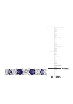 Top 10 ❤️ Lab Created 3.5 ct. t.w. Created Blue and White Sapphire Full Eternity Band in Sterling Silver by Belk & Co. 🌟 -DealsBelk & Co. Store Belk 2893