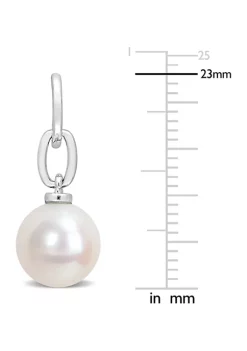 Best Sale ✔️ 9-9.5mm Freshwater Cultured Pearl Drop Earrings in Sterling Silver by Belk & Co. 👏 -DealsBelk & Co. Store Belk 28939
