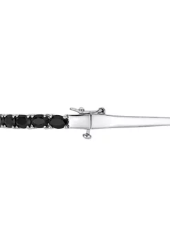 Budget 🧨 9.30 ct. t.g.w. Oval-Cut Black Sapphire Bangle in Sterling Silver by Belk & Co. 🤩 -DealsBelk & Co. Store Belk 28948