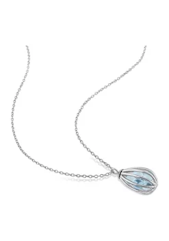 Hot Sale ✨ 3.60 ct. t.g.w. Sky Blue Topaz Cage Pendant with Chain in Sterling Silver by Belk & Co. 😍 -DealsBelk & Co. Store Belk 28967
