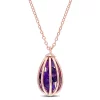 Best Sale 🎉 2.7 ct. t.g.w. Amethyst Cage Pendant with Chain in Rose Plated Sterling Silver by Belk & Co. 🧨