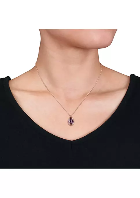Best Sale ๐ 2.7 ct. t.g.w. Amethyst Cage Pendant with Chain in Rose Plated Sterling Silver by Belk & Co. ๐งจ 2 Best Sale ๐ 2.7 ct. t.g.w. Amethyst Cage Pendant with Chain in Rose Plated Sterling Silver by Belk & Co. ๐งจ - Image 2