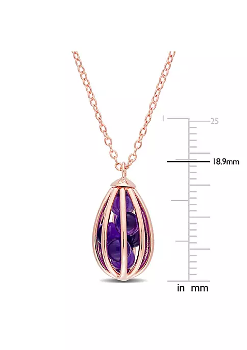 Best Sale ๐ 2.7 ct. t.g.w. Amethyst Cage Pendant with Chain in Rose Plated Sterling Silver by Belk & Co. ๐งจ 3 Best Sale ๐ 2.7 ct. t.g.w. Amethyst Cage Pendant with Chain in Rose Plated Sterling Silver by Belk & Co. ๐งจ - Image 3