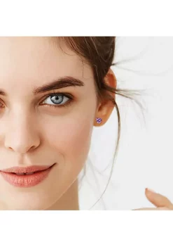 Best Sale ✨ Lab Created 4.54 CT TGW Heart Shape Simulated Alexandrite Earrings in Sterling Silver by Belk & Co. 🎁 -DealsBelk & Co. Store Belk 28980