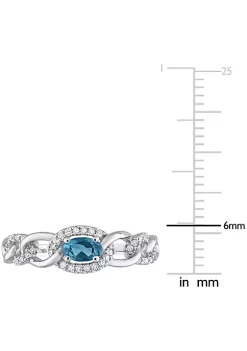 Discount ๐ 1/3 ct. t.g.w. London Blue Topaz and 1/8 ct. t.w. Diamond Link Ring in 10K White Gold by Belk & Co. ๐ 10 Discount ๐ 1/3 ct. t.g.w. London Blue Topaz and 1/8 ct. t.w. Diamond Link Ring in 10K White Gold by Belk & Co. ๐ -DealsBelk & Co. Store Belk 29028