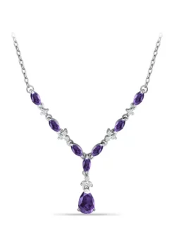 New ๐ฏ 2.37 ct. t.w. African Amethyst and White Topaz 'Y' Necklace, Sterling Silver by Belk & Co. ๐ 9 New ๐ฏ 2.37 ct. t.w. African Amethyst and White Topaz 'Y' Necklace, Sterling Silver by Belk & Co. ๐ -DealsBelk & Co. Store Belk 2903