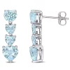Top 10 👍 4.22 ct. t.g.w. Sky Blue Topaz Earrings in 10K White Gold by Belk & Co. 🧨