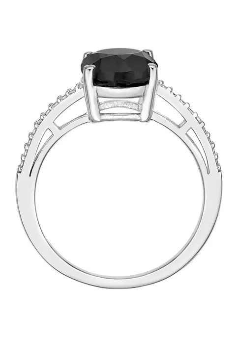 Cheapest ๐ 2.2 ct. t.w. Black Onyx and Diamond Accent Ring in Sterling Silver by Belk & Co. ๐งจ 3 Cheapest ๐ 2.2 ct. t.w. Black Onyx and Diamond Accent Ring in Sterling Silver by Belk & Co. ๐งจ - Image 3