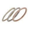 Deals 🔥 3 Beaded Stackable Band in 10K Tri Tone Gold by Belk & Co. 😉