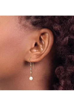 Best Pirce 🎁 14K Tri-color Diamond-cut Freshwater Cultured Pearls Dangle Earrings by Belk & Co. 🤩 -DealsBelk & Co. Store Belk 29059