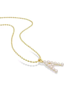 Coupon 🤩 3.5-4mm Freshwater Cultured Pearl "A" Initial Pendant with Chain in Yellow Plated Sterling Silver by Belk & Co. 🎉 -DealsBelk & Co. Store Belk 29076