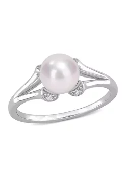 Coupon 😉 Freshwater Cultured Pearl Heart Ring in Yellow Plated Sterling Silver by Belk & Co. 👍
