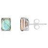 Flash Sale 🎁 Sterling Silver 8x6mm Emerald Cut Labradorite Stud Earrings by Belk & Co. 🔥